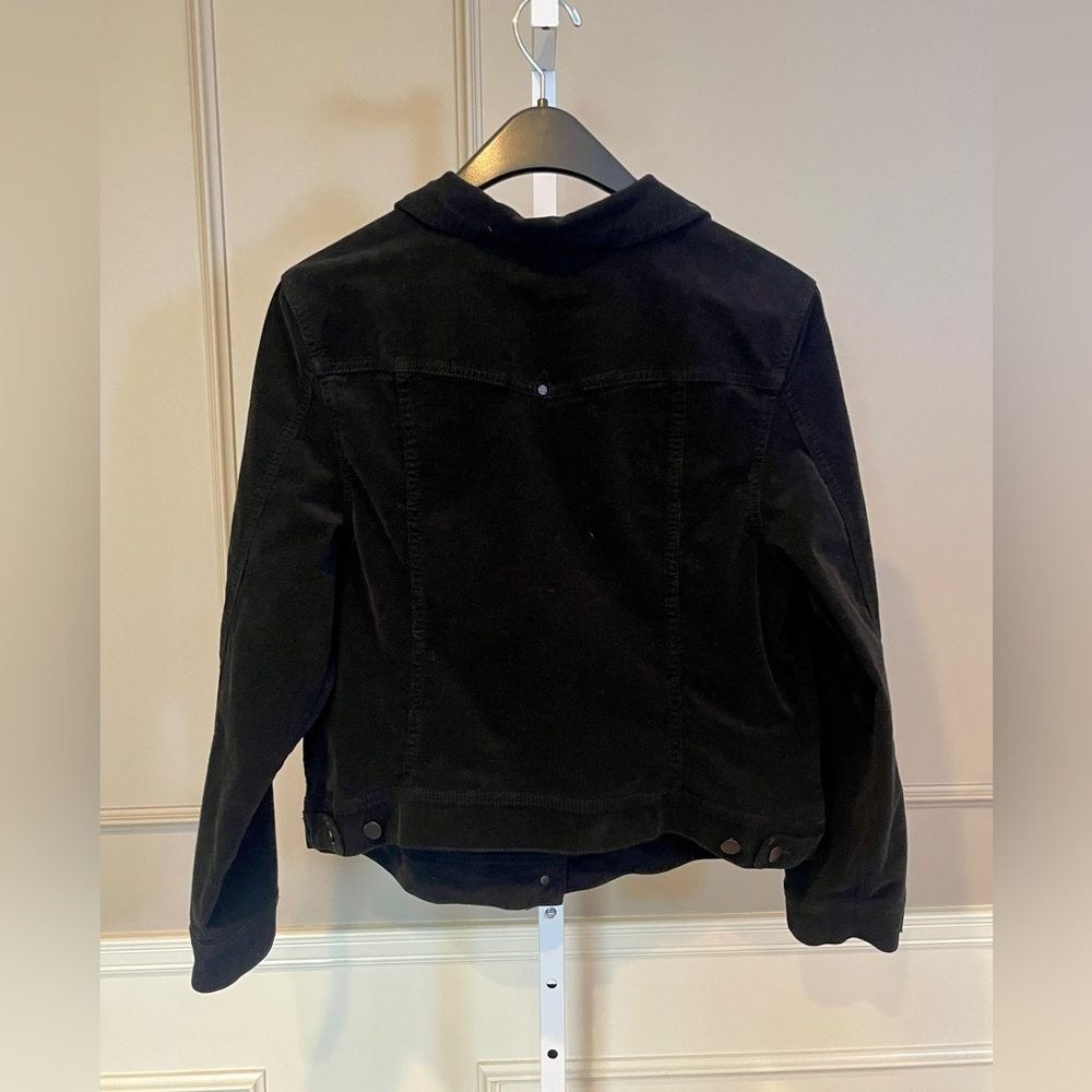 Liverpool XL Corduroy Classic Jacket Black Trucker Moto Jean Jacket Timeless - Picture 4 of 5